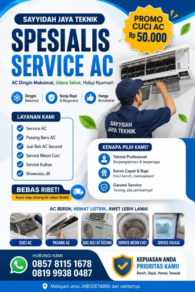 Service AC bergaransi