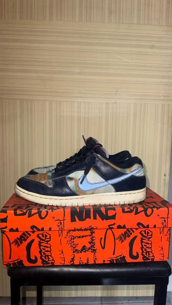 Sepatu Nike Dunk Low Retro PRM Grafiti | Obsidian Summit White |