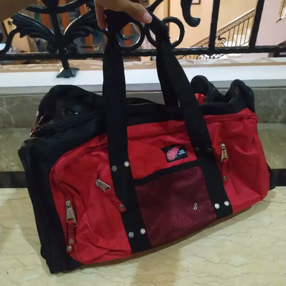 Tas Duffel Red Wing Shoes Original Travel Bag Red Small Offshore 69101
