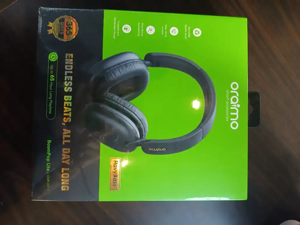 Oraimo Headphone Wireless Bluetooth BoomPop Lite Head Phone Lipat