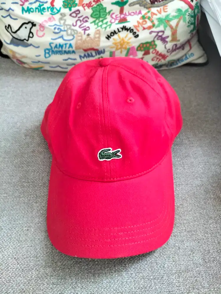 Topi Lacoste Pink Original Strapback Cap