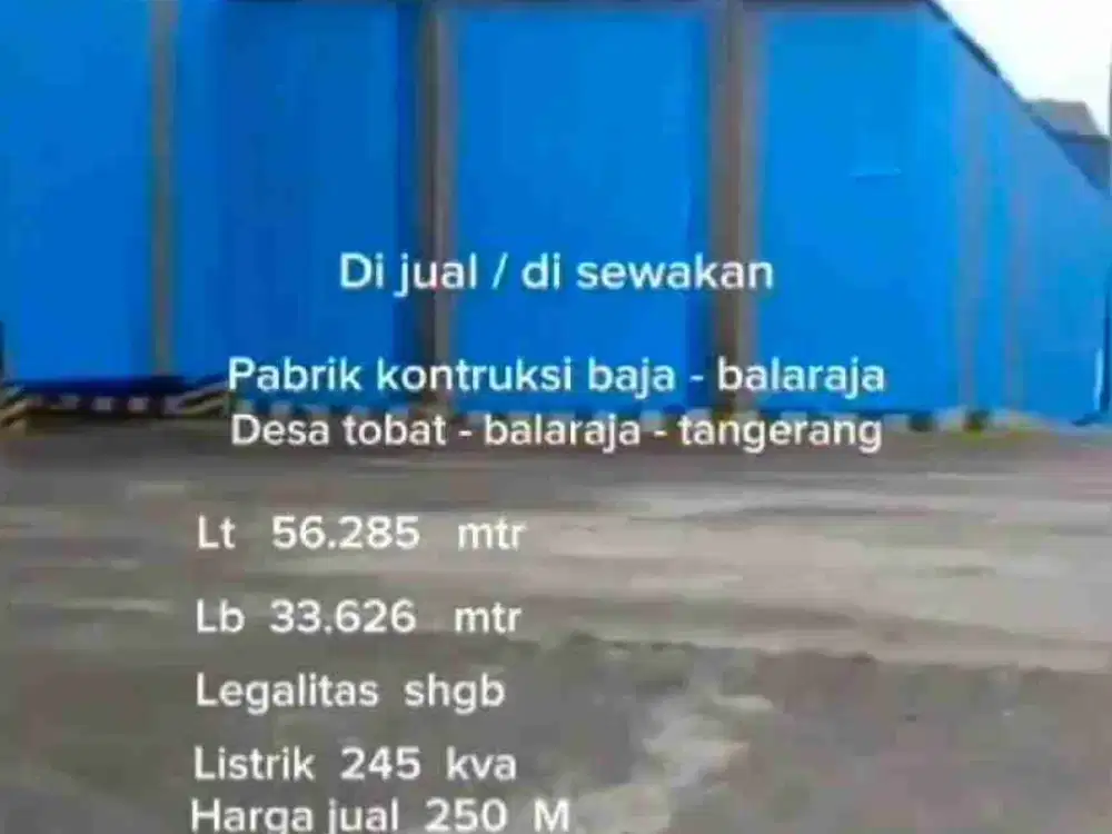 Dijual Gudang kontruksi Baja