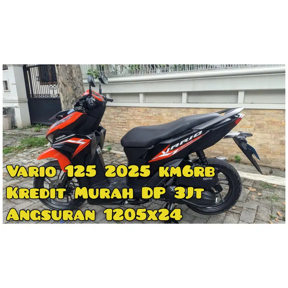 Vario 125cc 2025 Merah Hitam Km6Rb