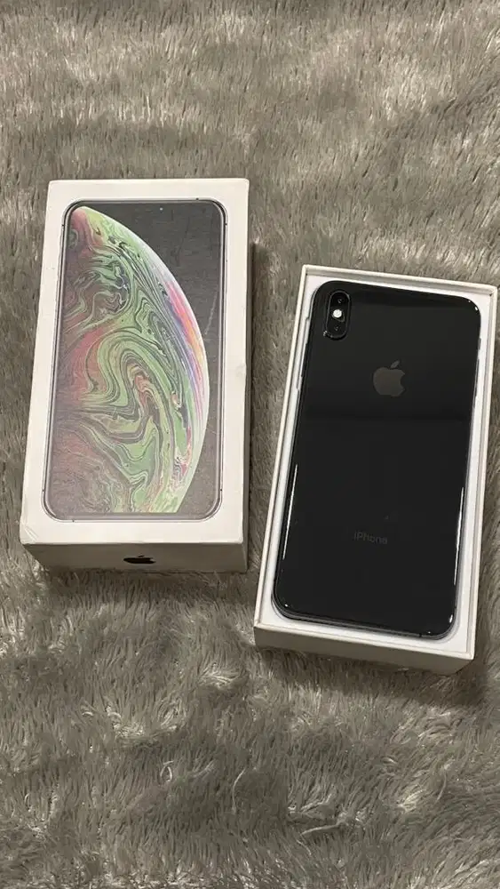 iphone xs max black 256gb regist fullset