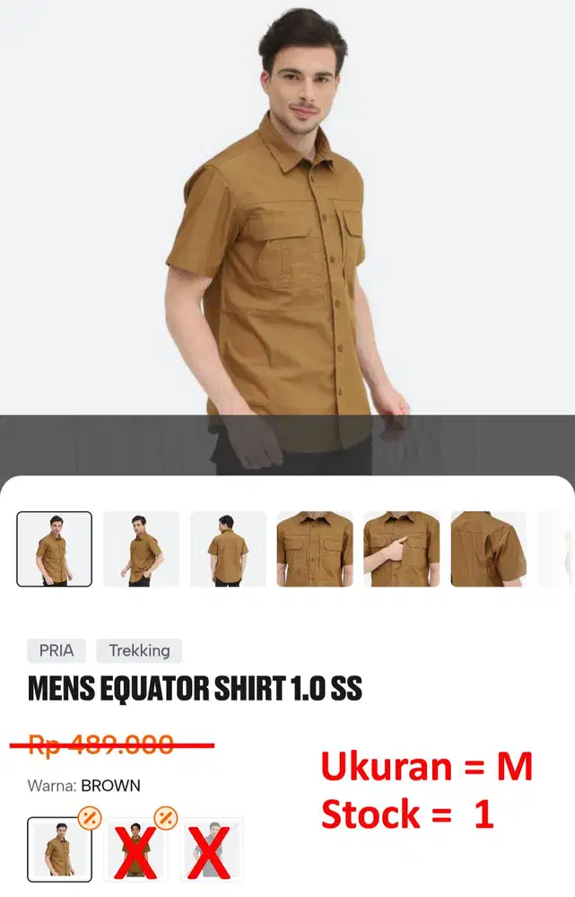 Kemeja Eiger MENS EQUATOR Shirt 1.0 SS (Lengan Pendek)