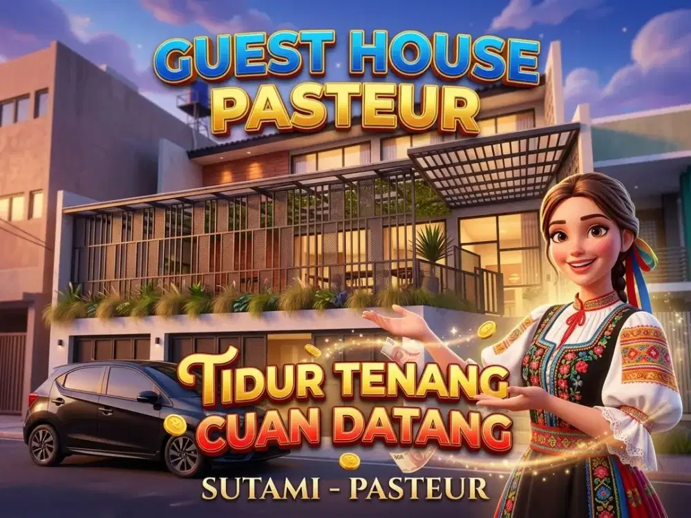 DIJUAL GUEST HOUSE MURAH DI PASTEUR, SETRASARI, SUKAJADI, BANDUNG KOTA.