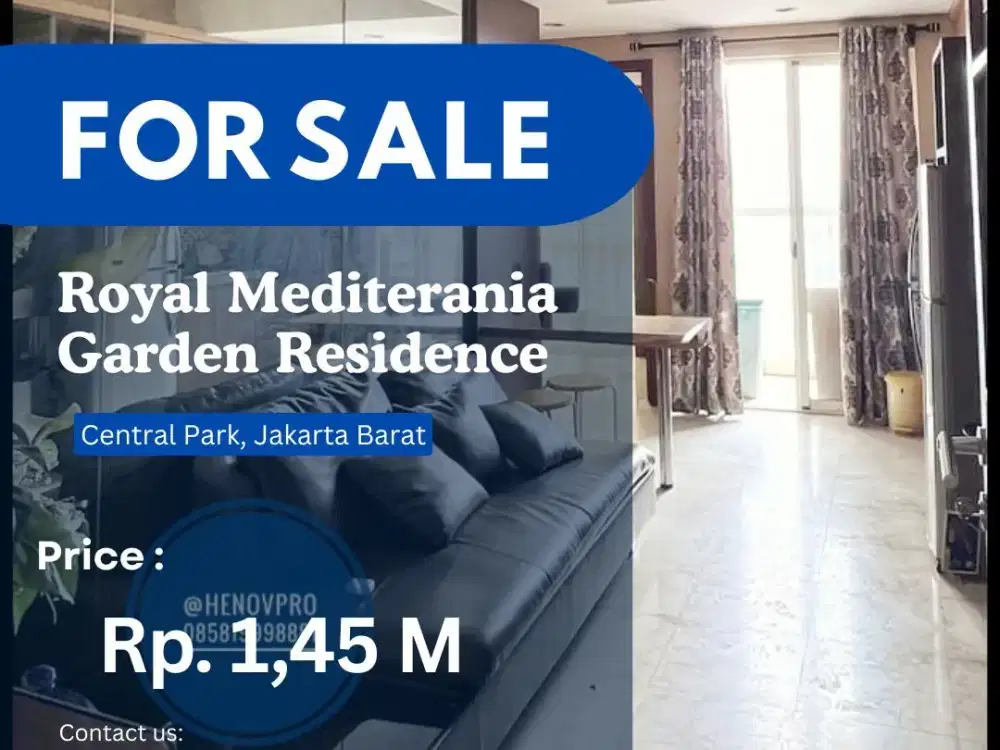 DIJUAL Royal Mediterania Garden Residences BEST VIEW