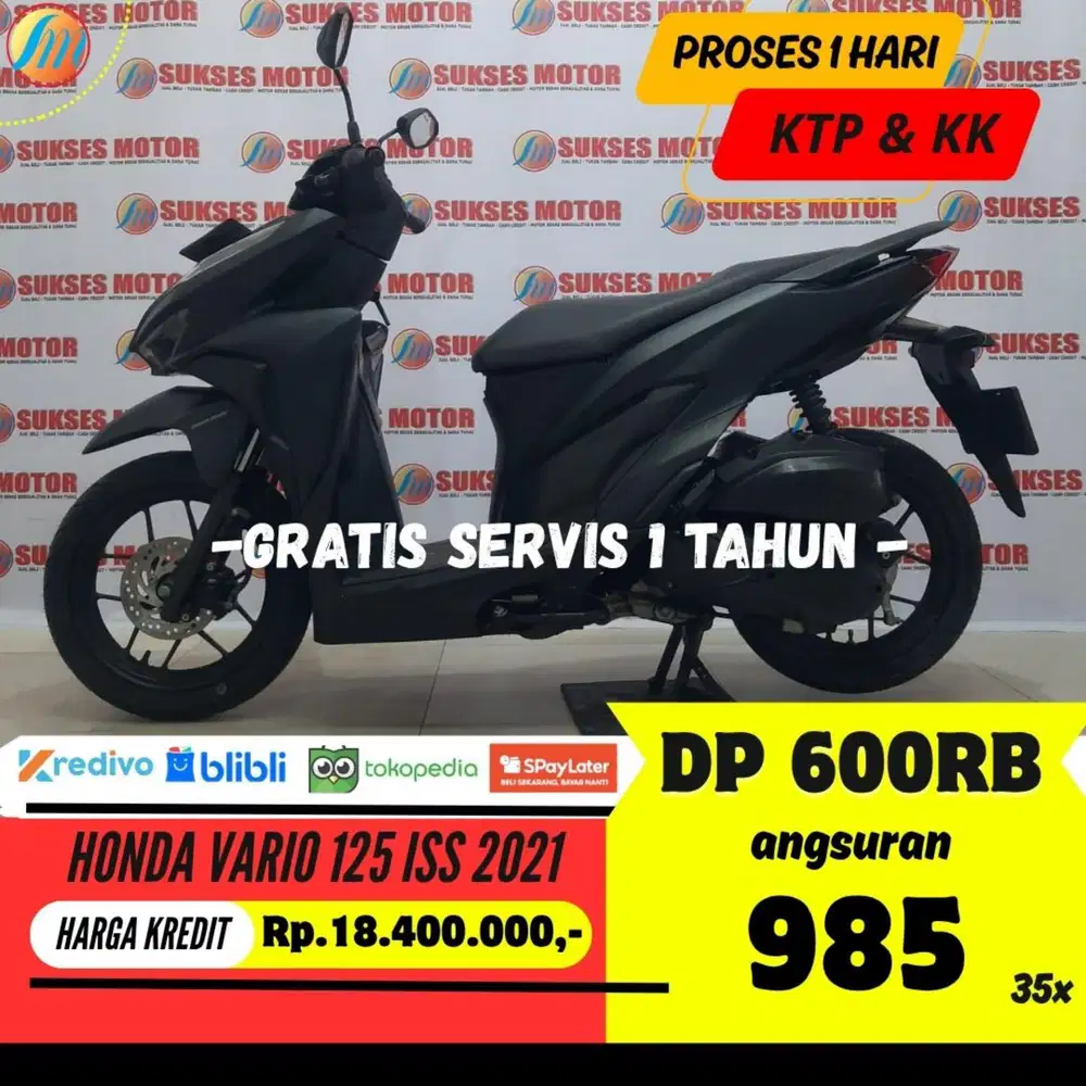 HONDA VARIO 125 ISS 2021 KREDIT DP HANYA 600RB ANGSURAN TERJANGKAU