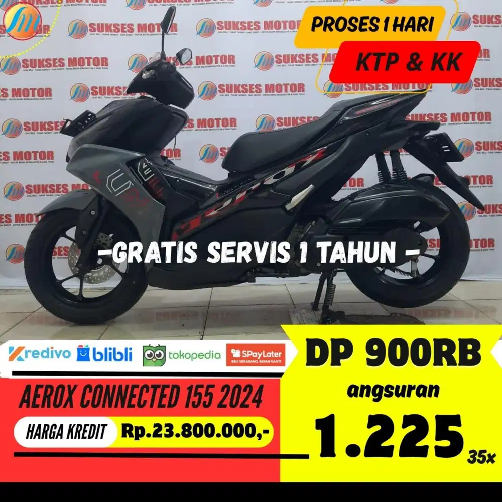 YAMAHA AEROX CONNECTED 2024 DP PROMO 900RIBU ANGSURAN SANGAT RINGAN