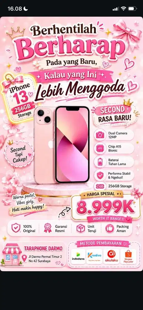 IPHONE 13 256GB IMEI AMANNN