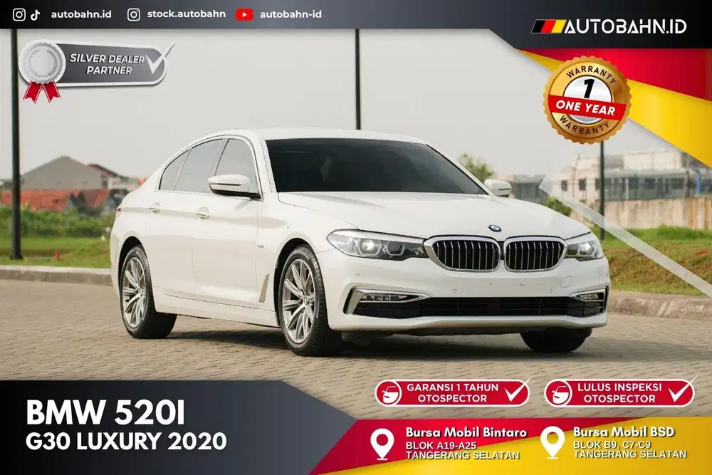 Big Bos! BMW 520i Luxury 2020 G30 White on Black e300 x5 320i