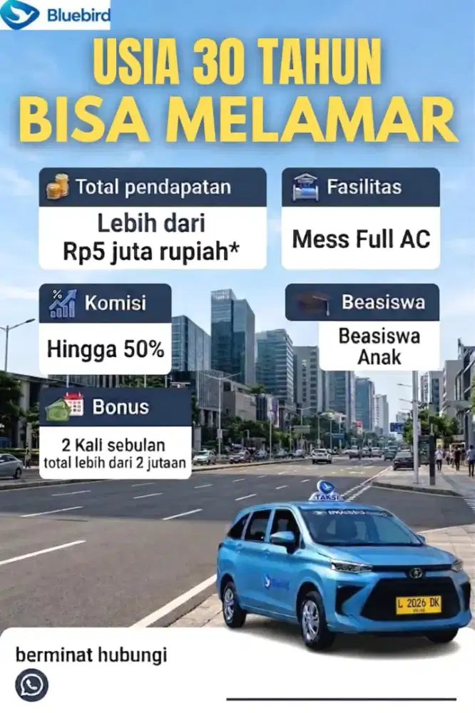 LOWONGAN DRIVER BLUEBIRD