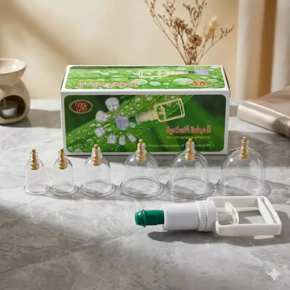 Alat Bekam Kop Angin Pull Out Avacuum Apparatus 6pcs Cup