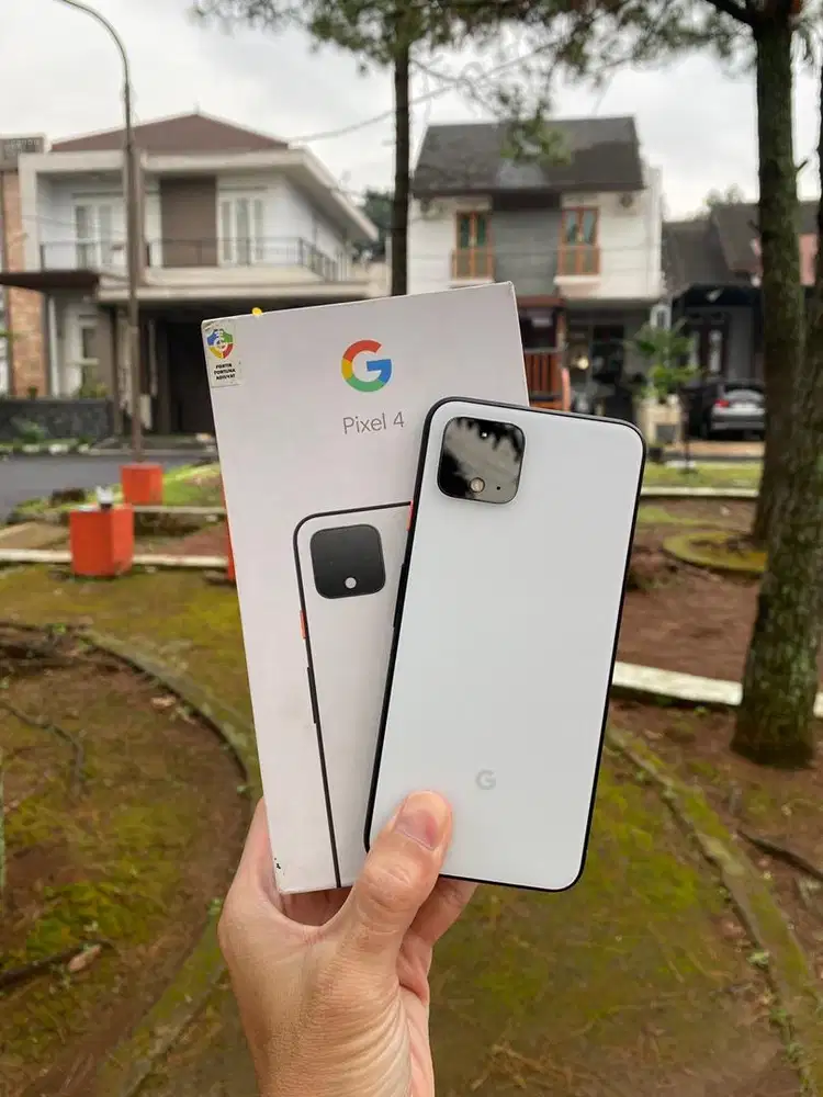 Google Pixel 4 Putih 6/64GB Fullset Sinyal Permanen