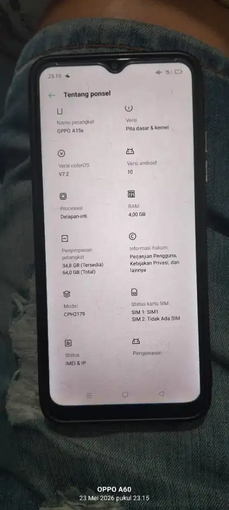 Jual hp Oppo A 15s