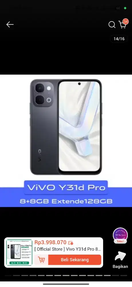 Vivo Y31d pro 6/128