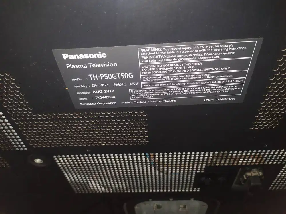 Jual tv panasonic 50in