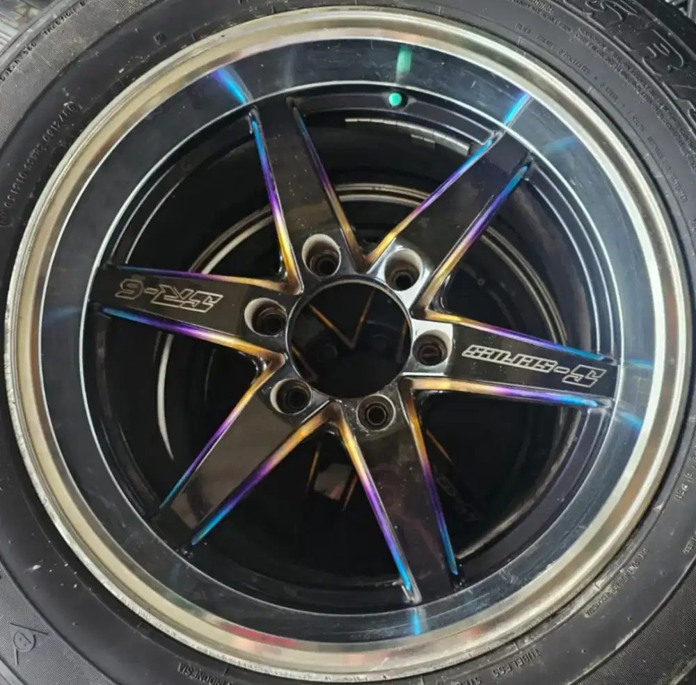 Velg JF Samlong R18 PCD6x139.7 Rainbow. 4pcs Velg Only kondisi bagus.
