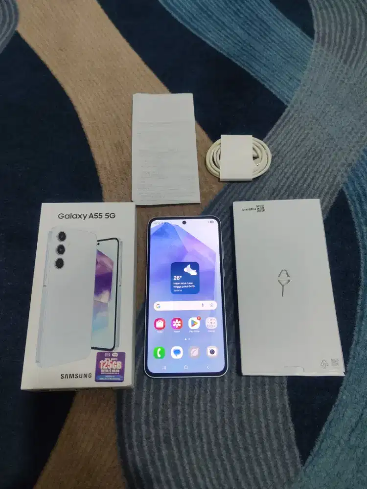 SAMSUNG GALAXY A55 5G 8/256 MULUS NOMINUS FULLSET EX RESMI SEIN