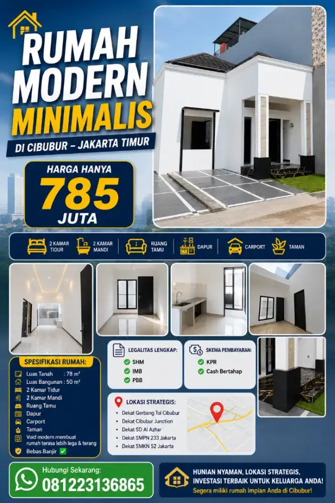 Rumah Cluster Cibubur Jakarta timur