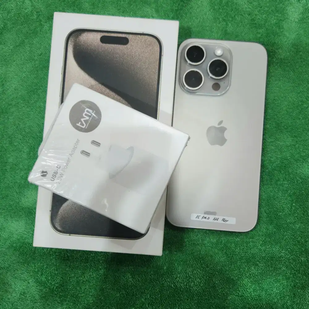 iPhone 15 Pro 128gb, iBox Full Ori Free Adapter