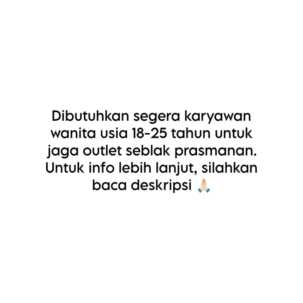 Lowongan Pekerjaan.