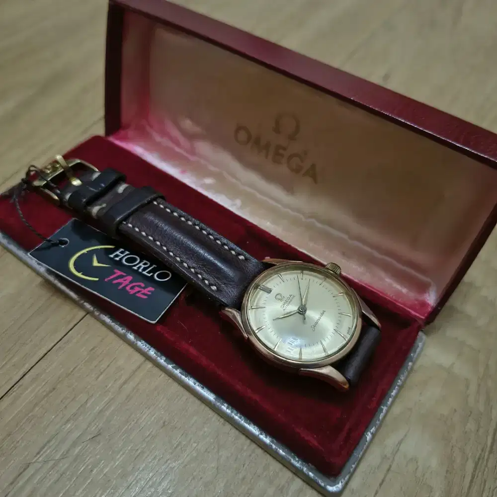 OMEGA 2635-3 Vintage 1950s Rose Gold Capped No Rolex Cartier Longines