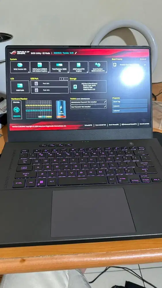 ASUS ROG ZEPHYRUS G15 GA503RM RYZEN 9 6900HS RTX 3060 BLACK SCREEN