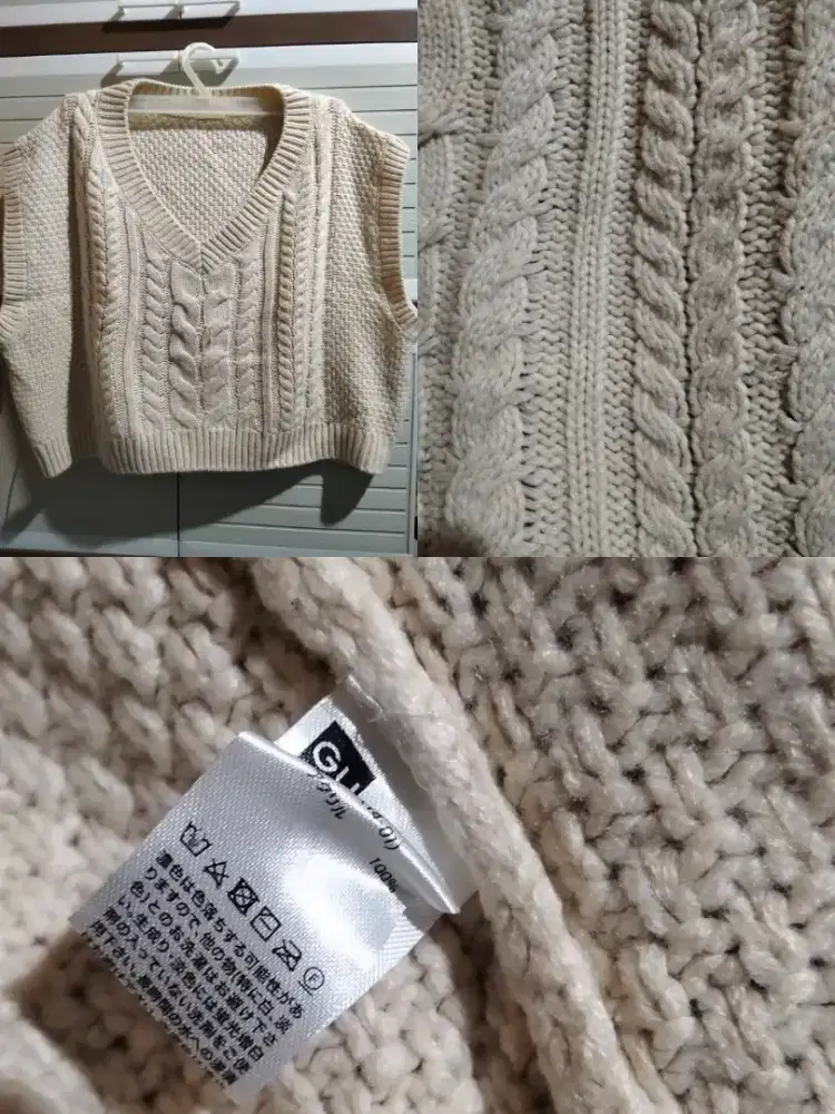 VEST RAJUT BIGSIZE MEREK GU UNIQLO