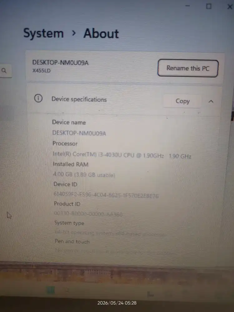 Laptop Asus A455L