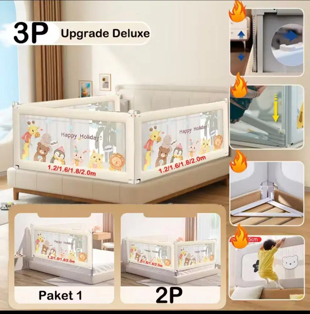 Baby bedrail ( pagar kasur baby)