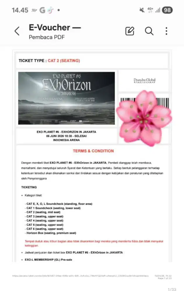 RESALE: TICKET EXO PLANET #6 - EXhOrizon in JAKARTA