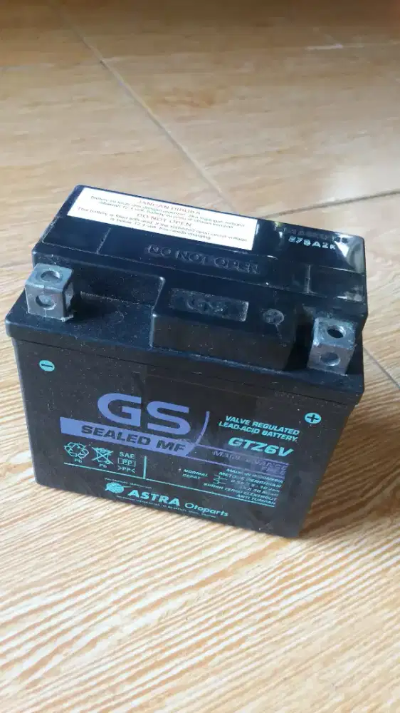 Aki motor GS astra gtz6v.lama gk kepakai