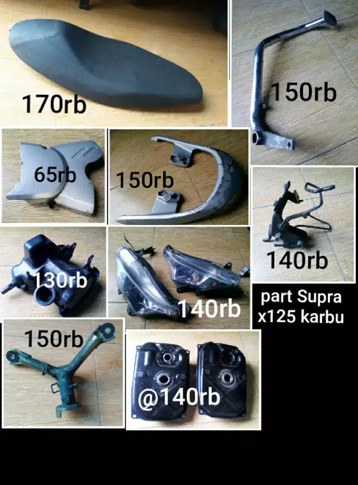 Part copotan Supra x125 karbu yg tersisa.