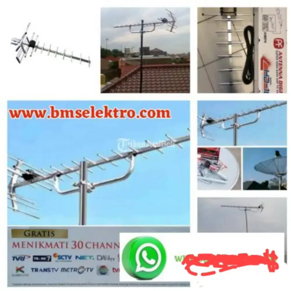 Pusat pemasangan Antenna tv digital, kami jamin jernih
