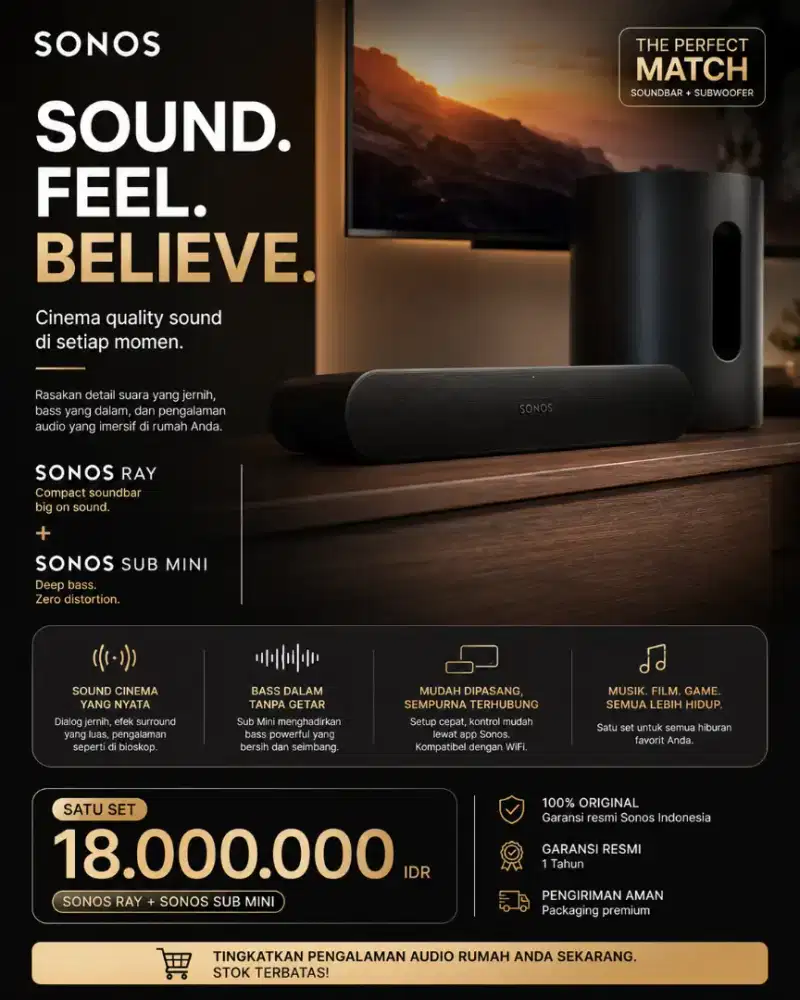 Sonos Ray + Sonos Sub Mini Black