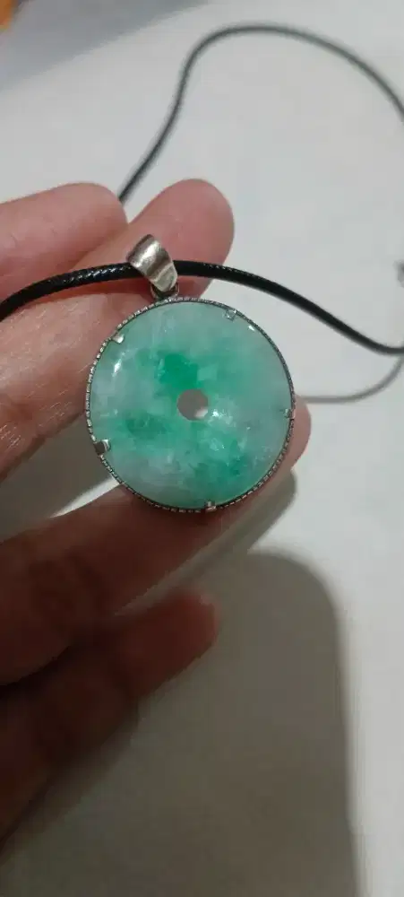 Liontin perak giok preloved