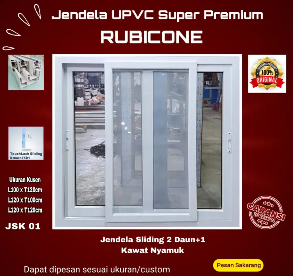 Jendela UPVC Rubicone Super Premium 3 in 1