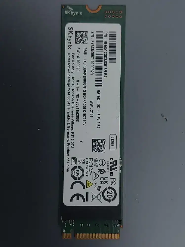 SSD NVME 512 GB