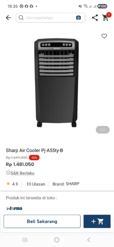 Sharp air cooler promo