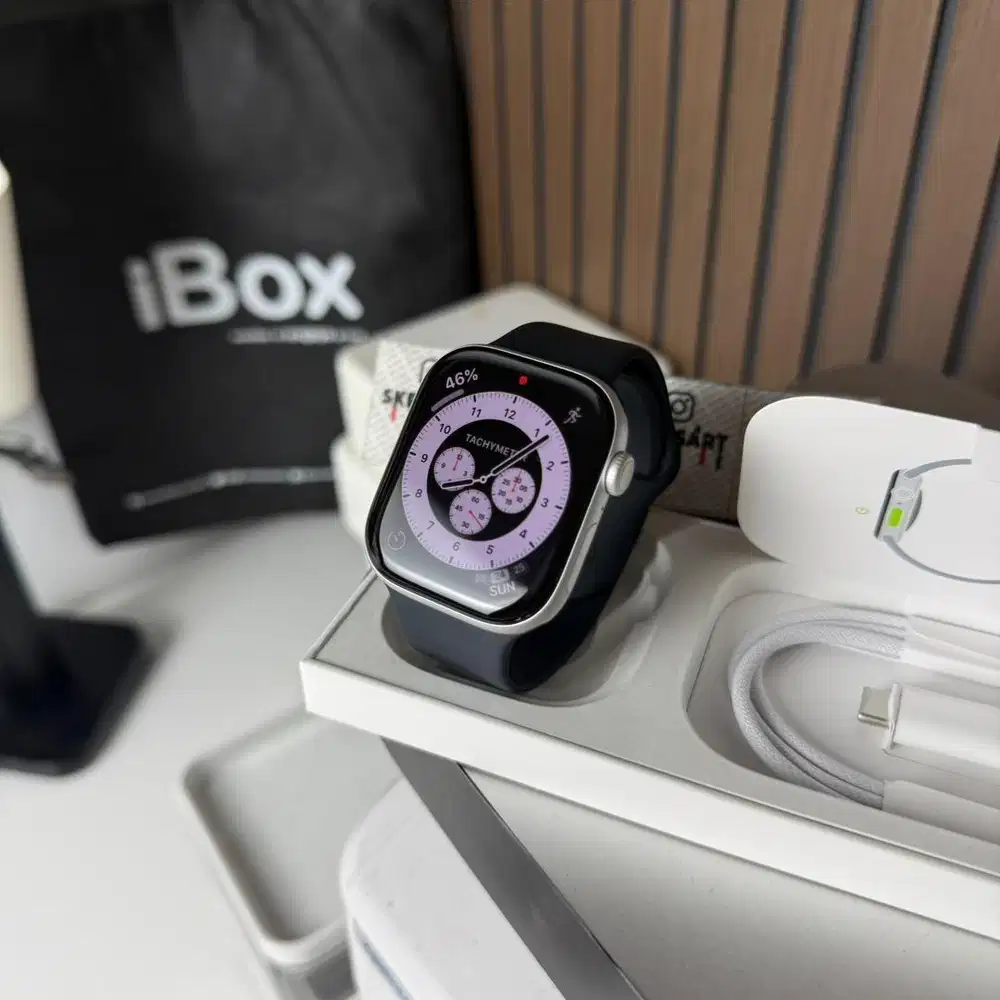 Apple Watch Series 10 46mm Silver iBox iwatch Baru Seminggu Pakai
