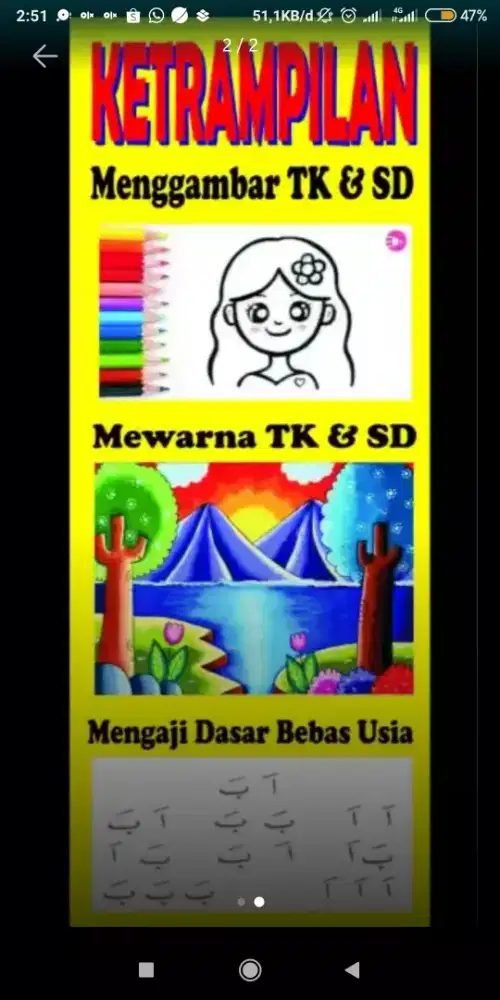 Les dan Kursus TK SD SMP