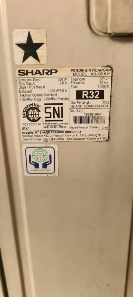 Ac sharp 1/2 pk jtech inverter