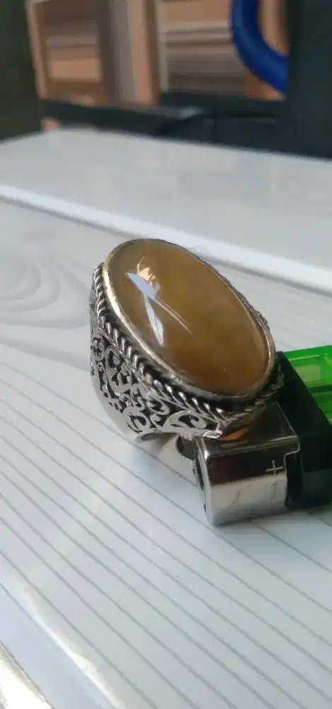 Cincin Batu akik pandan nanas