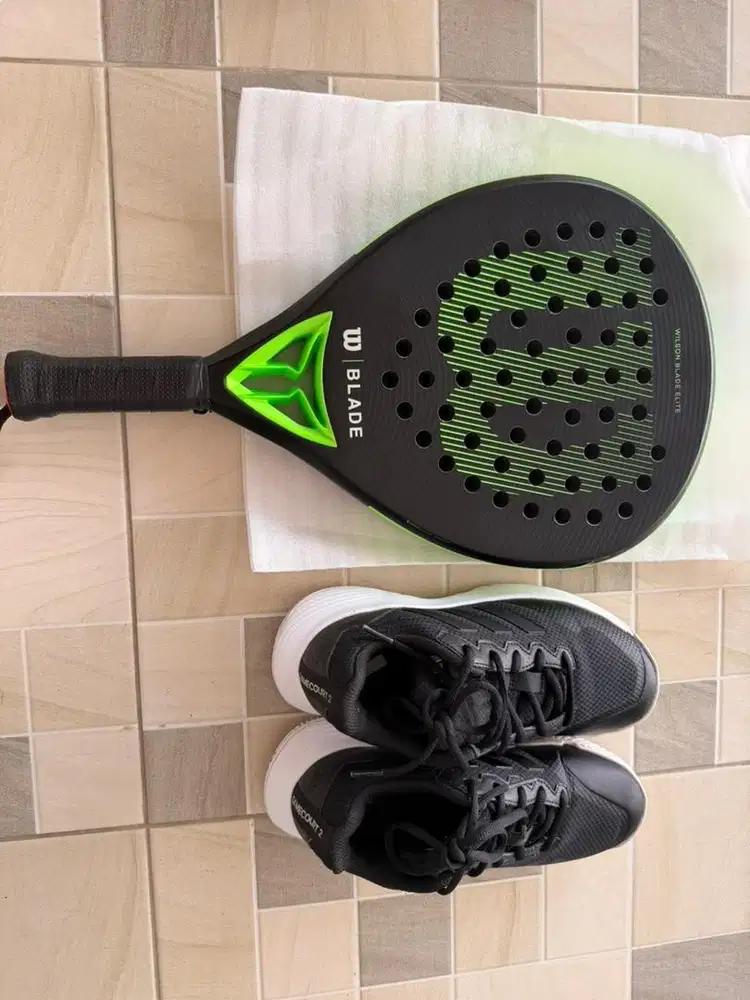 Jual cepat raket padel wilson bonus sepatu adidas