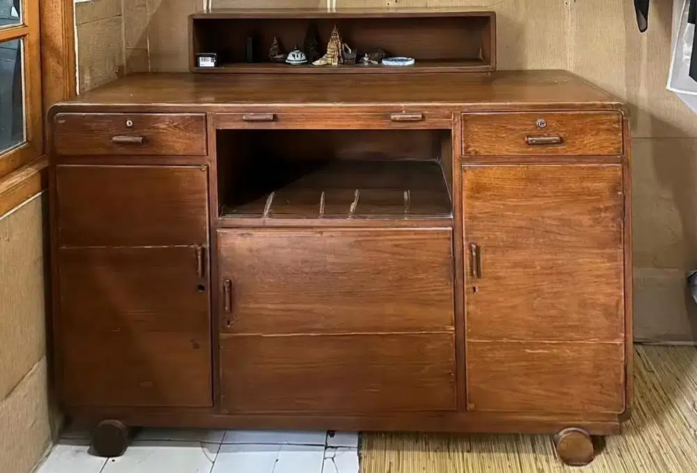 Meja Bufet Kayu Jati Asli