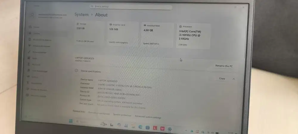 Laptop lenovo bekas