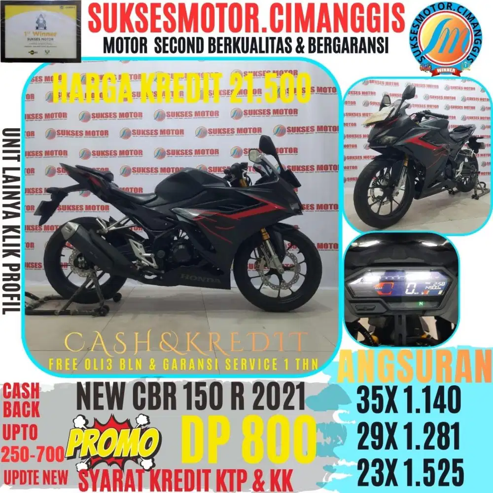 NEW CBR 150 R PROMOTERMURAH CASHBACK UPTO700RB BERGARANSI SERVICE
