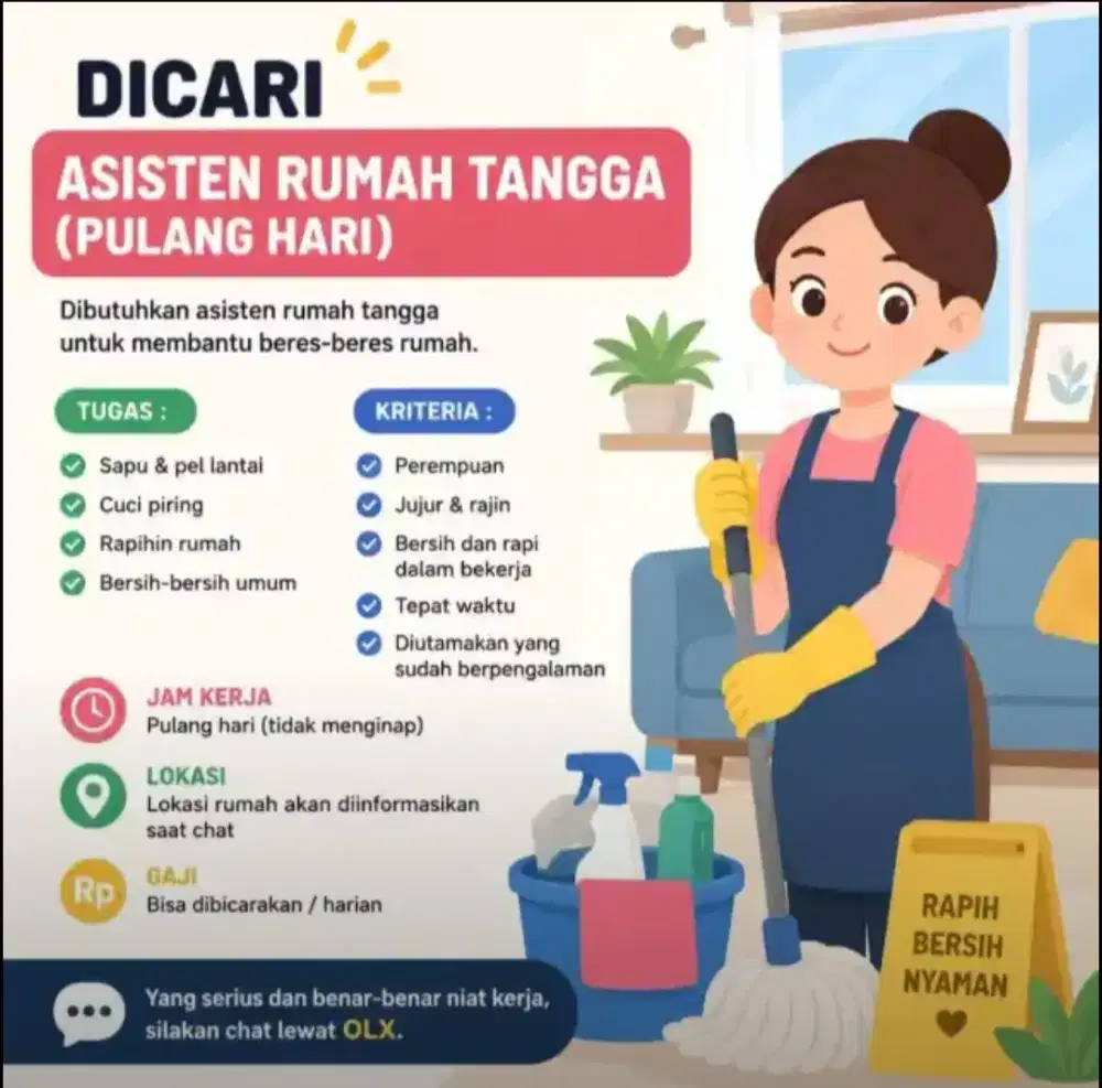 Asisten Rumah Tangga Pulang Hari