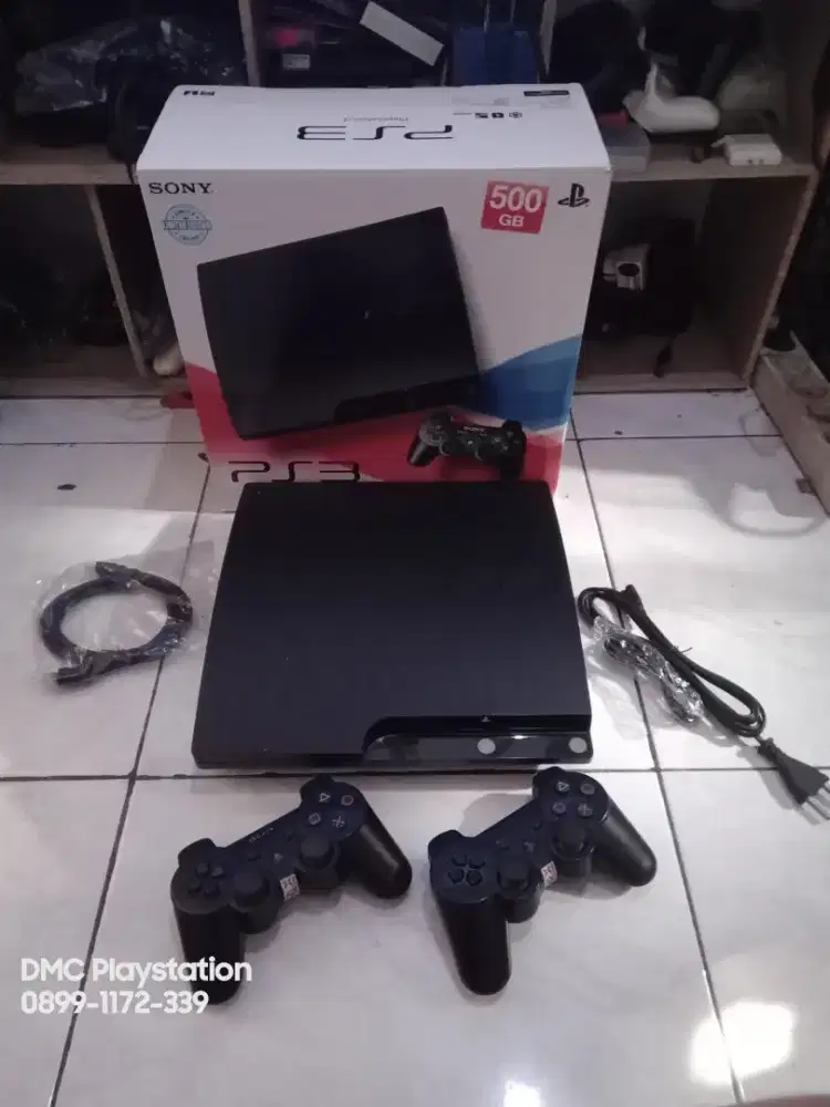 PS3 Slim seri 20xx 4.92 Hdd 500gb fullset , Fullgames siap pakai
